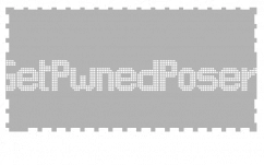 white logo with black translucent background